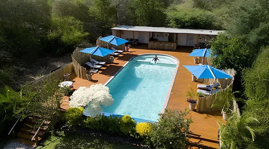 Riverside pool and relaxation in Livingstone